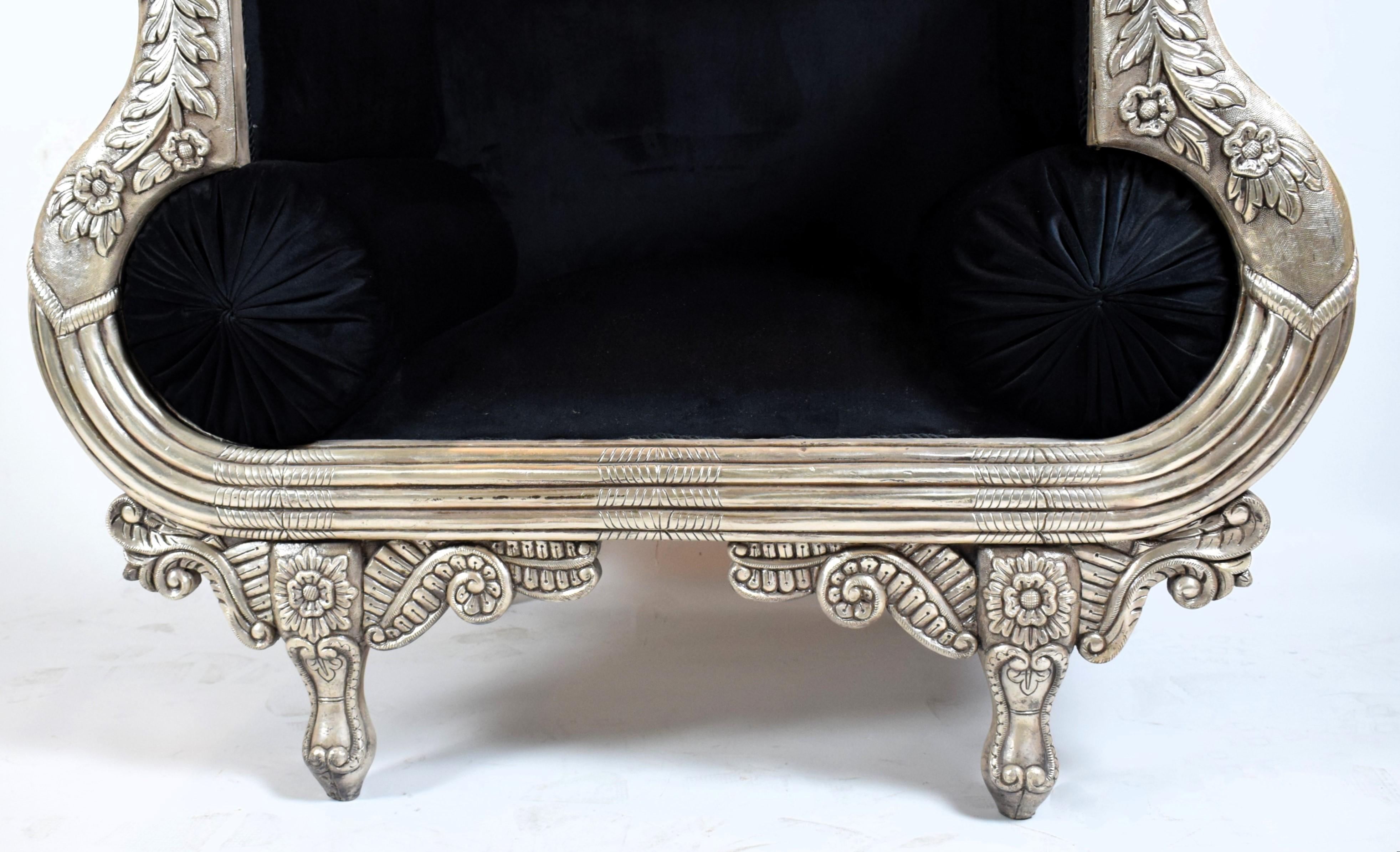 Royal Anglo-Indian Silver Sofa Set, Collection Nawab of Bahawalpur, 19th Century For Sale 10
