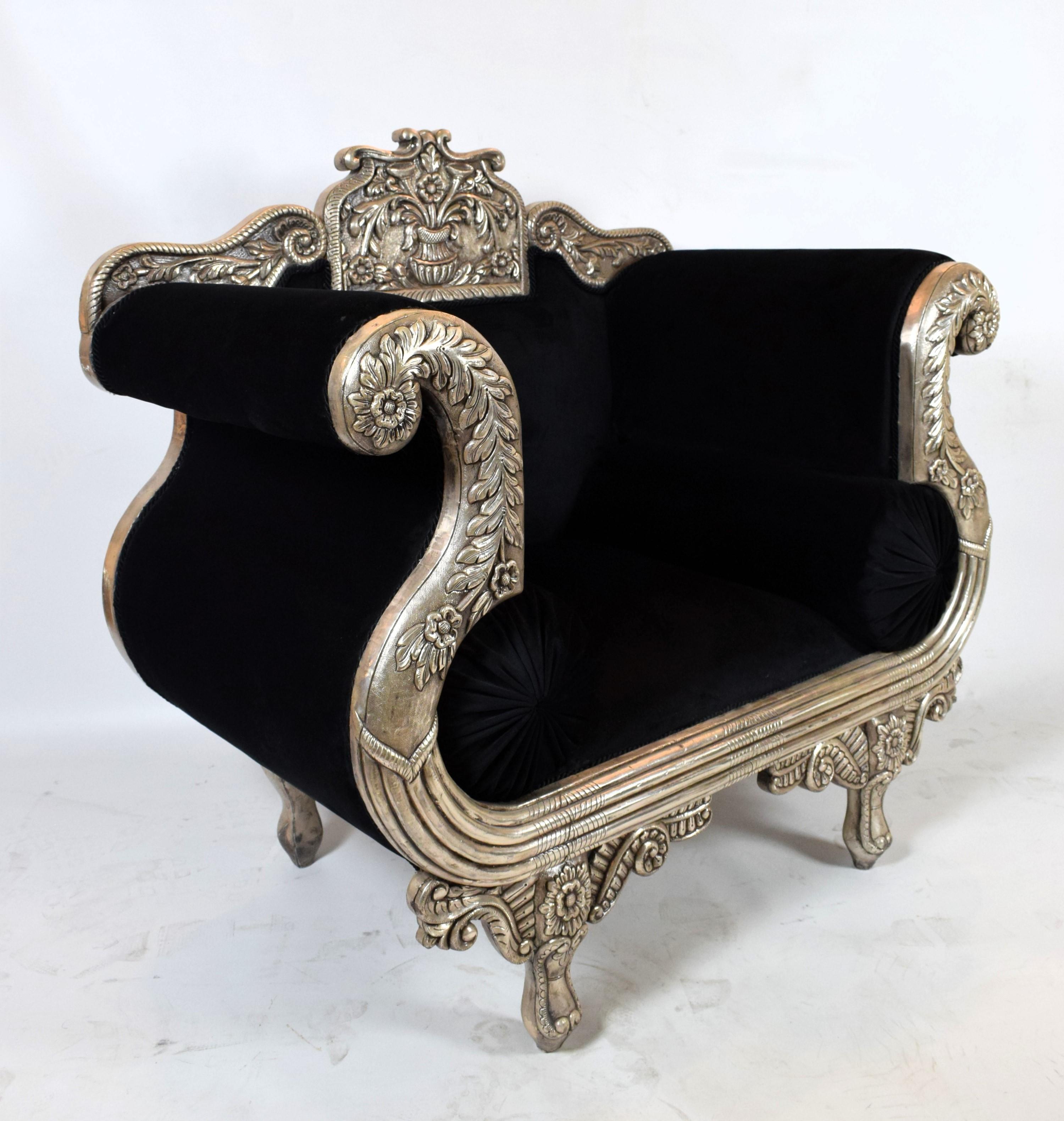 Royal Anglo-Indian Silver Sofa Set, Collection Nawab of Bahawalpur, 19th Century For Sale 12