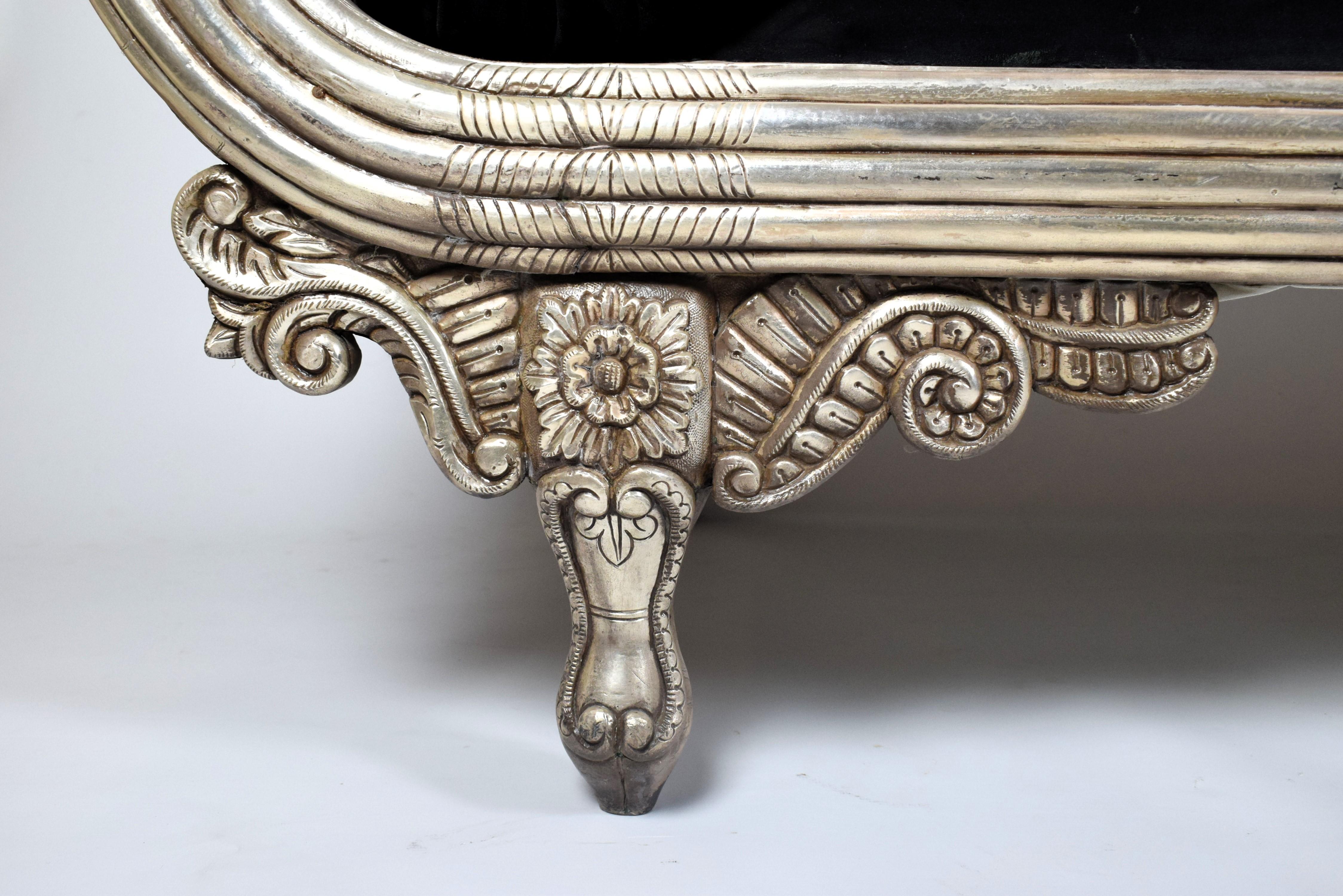 Royal Anglo-Indian Silver Sofa Set, Collection Nawab of Bahawalpur, 19th Century For Sale 1