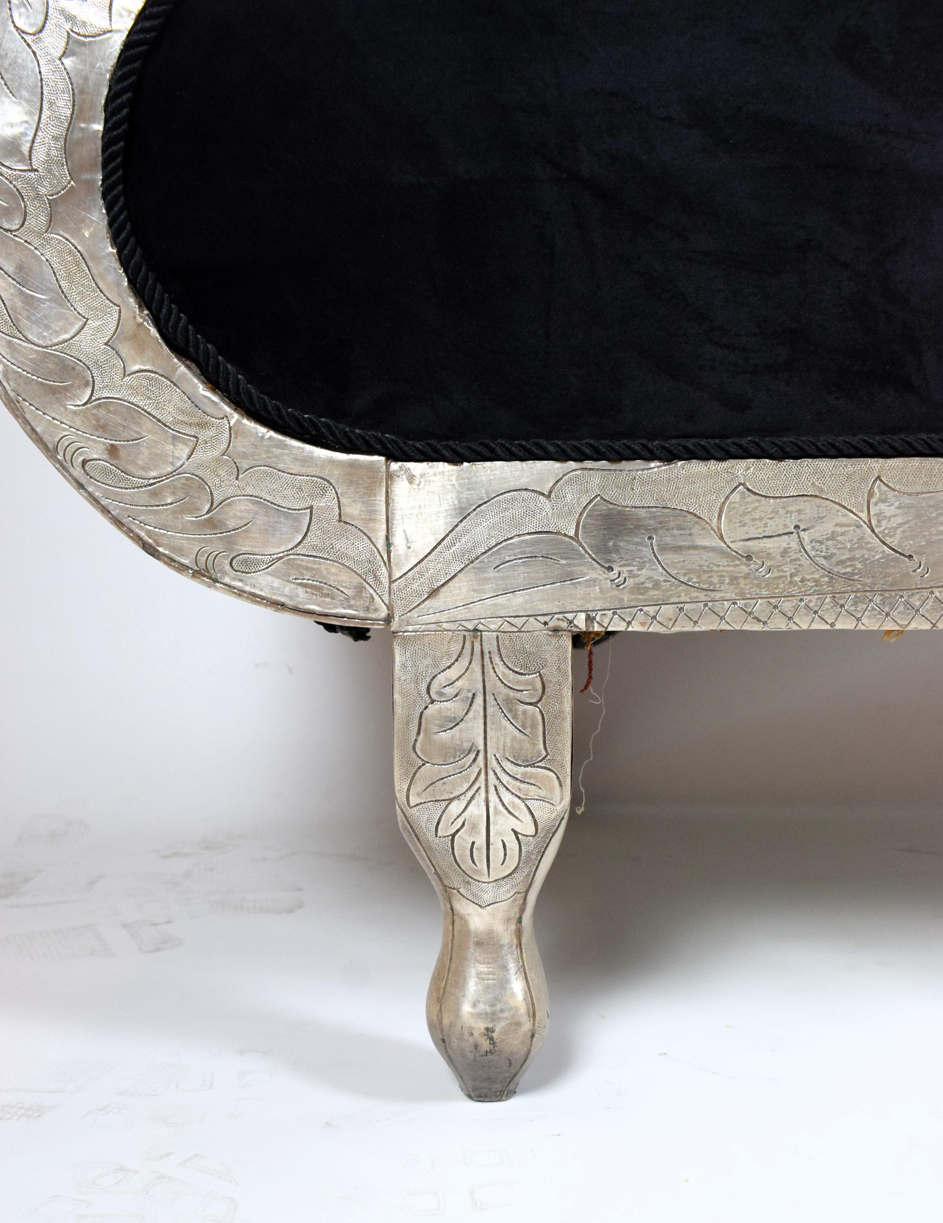 Royal Anglo-Indian Silver Sofa Set, Collection Nawab of Bahawalpur, 19th Century For Sale 4