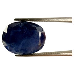 Royal Antwerp Gem GRA Certified Natural Basaltic Sapphire 10.34 Ct Oval Mixed Cu