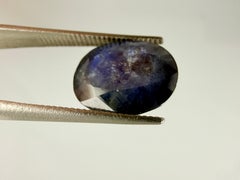 Royal Antwerp Gem GRA Certified Natural Basaltic Sapphire 6.19 Ct Oval Mixed Cut