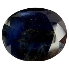Royal Antwerp Gem GRA Certified Natural Basaltic Sapphire 6.73 Ct Oval Cut