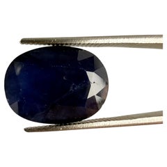 Royal Antwerp Gem GRA Certified Natural Basaltic Sapphire 8.75 Ct Oval Cut