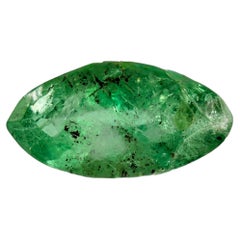 Royal Antwerp Gem GRA Certified Natural Emerald 0.84 Ct Marquise Cut