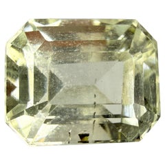 Royal Antwerp Gem GRA Certified Natural Hiddenite 4.05 Ct Emerald Step Cut Untre