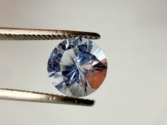 Royal Antwerp Gem GRA Certified Natural Maxixe Beryl 1.08 Ct Round Cut