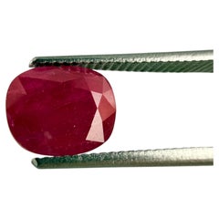 Royal Antwerp Gem GRA Certified Natural Pinkish Red Ruby 1.88 Ct No Heat