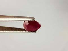 Royal Antwerp Gem GRA Certified Natural Ruby 0.79 Ct Pear Mixed Cut No Heat