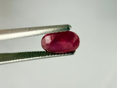 Royal Antwerp Gem GRA Certified Natural Ruby 0.91 Ct Purplish Red Oval Cut