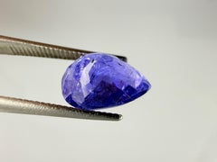 Royal Antwerp Gem GRA Certified Natural Tanzanite 2.98 Ct Pear Cut