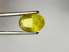Royal Antwerp Gem GRA Certified Natural Yellow Sapphire 1.65 Ct Oval Mixed Cut