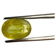 Royal Antwerp Gem GRA Certified Natural Yellow Sapphire 2.57 Ct Oval Cut