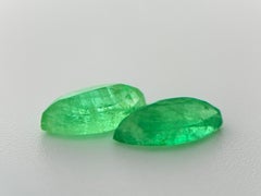 Royal Antwerp Gem Natural Emerald Pair 1.25 Ct Marquise Cut Certified