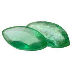 Royal Antwerp Gem Natural Emerald Pair 1.25 Ct Marquise Cut Certified