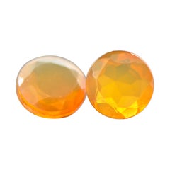 Royal Antwerp Gem Natural Fire Opal Pair 1.59 Ct Certified
