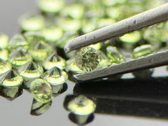 Royal Antwerp Gem Natural Green Sapphire Parcel 1.15 Ct Round Brilliant Cut Cert