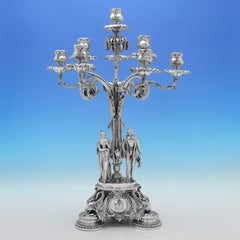 Royal Army Medical Corps Candelabra made in 1855 by Elkington & Mason