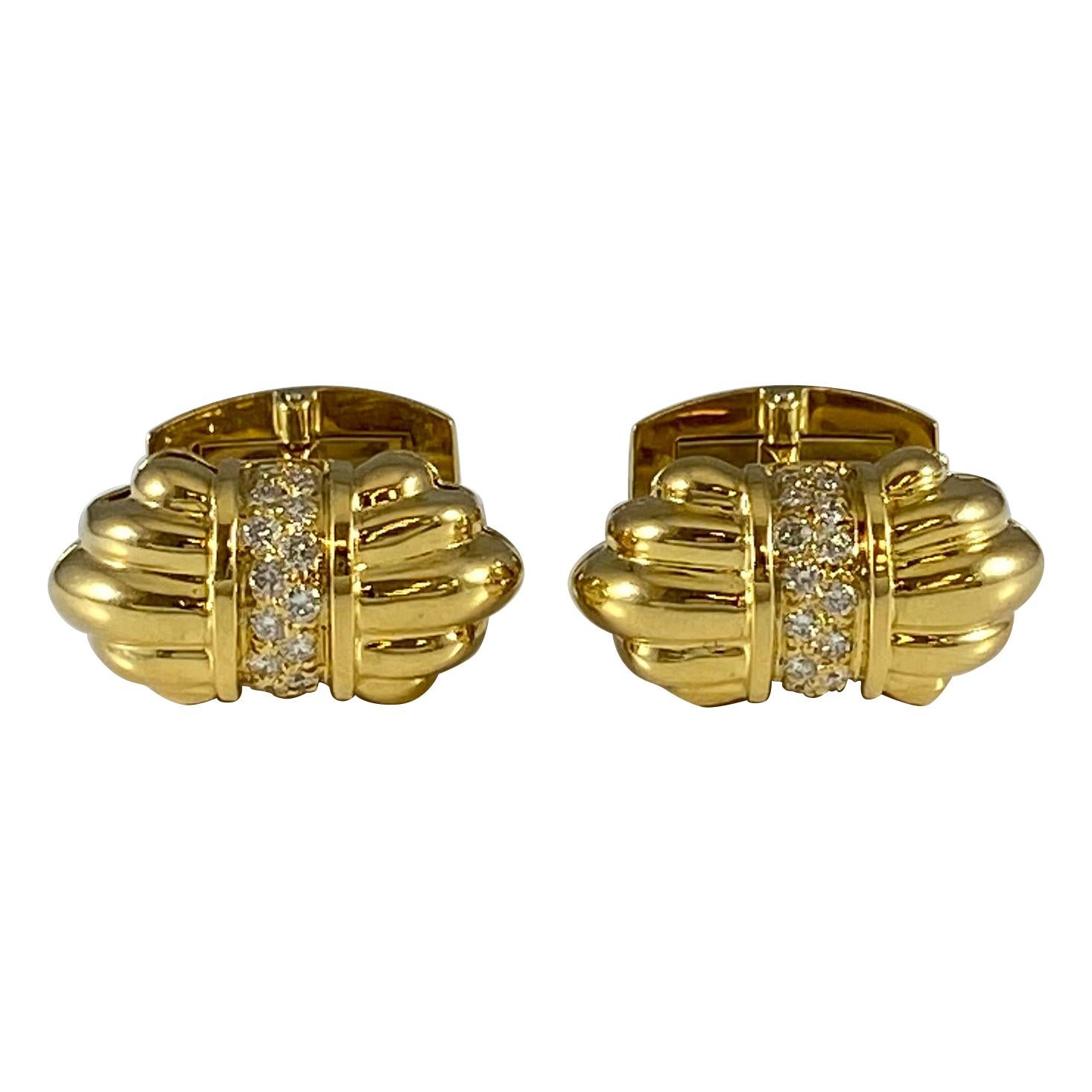 Hammerman Brothers Royal Ascot Diamond Cufflinks For Sale