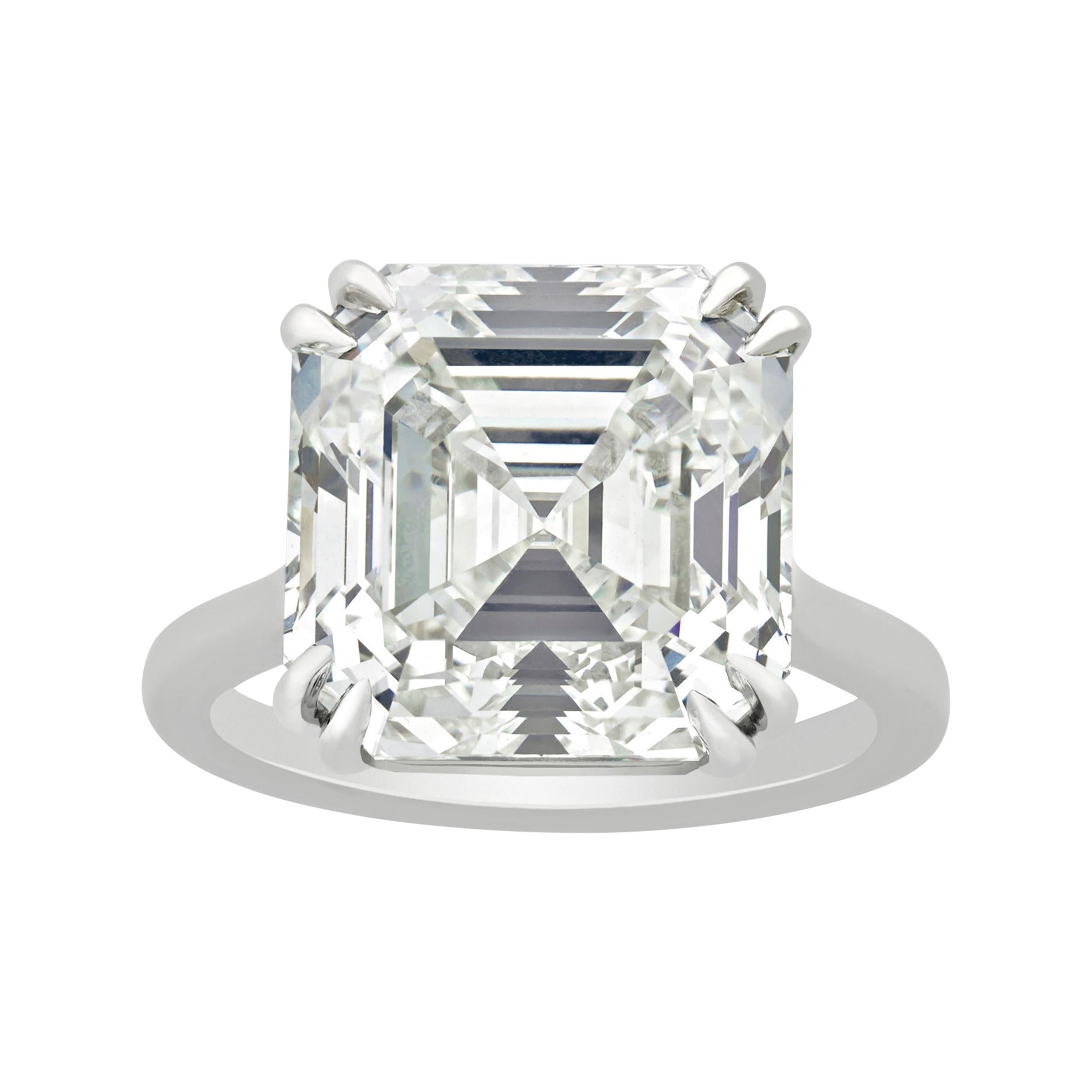 Royal Asscher-Cut Diamond Ring, 10.73 Carats