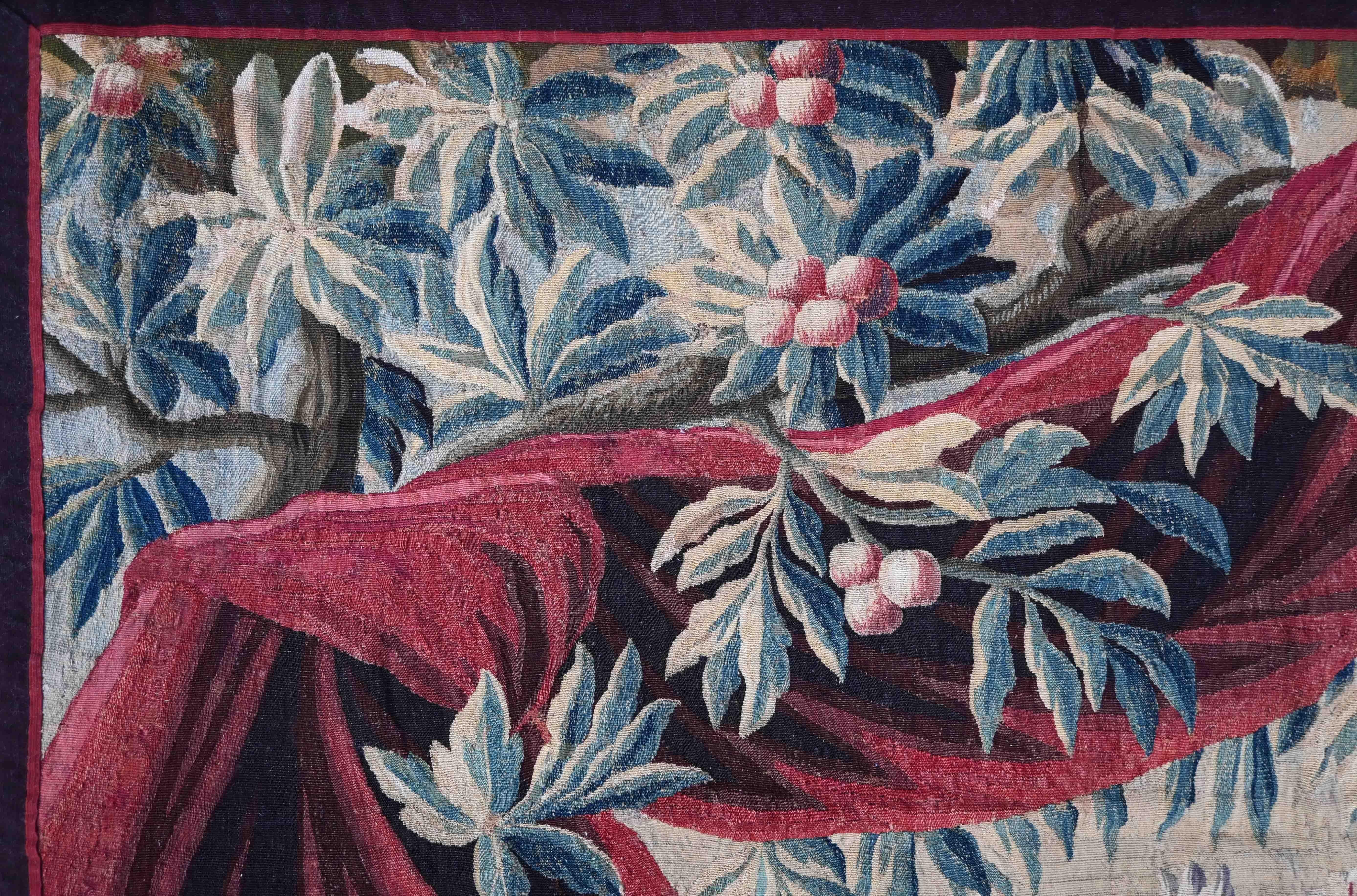 Royal Aubusson Manufactory Tapestry, greenery 18th Century L260x177 No. 1436 In Excellent Condition For Sale In Paris, FR