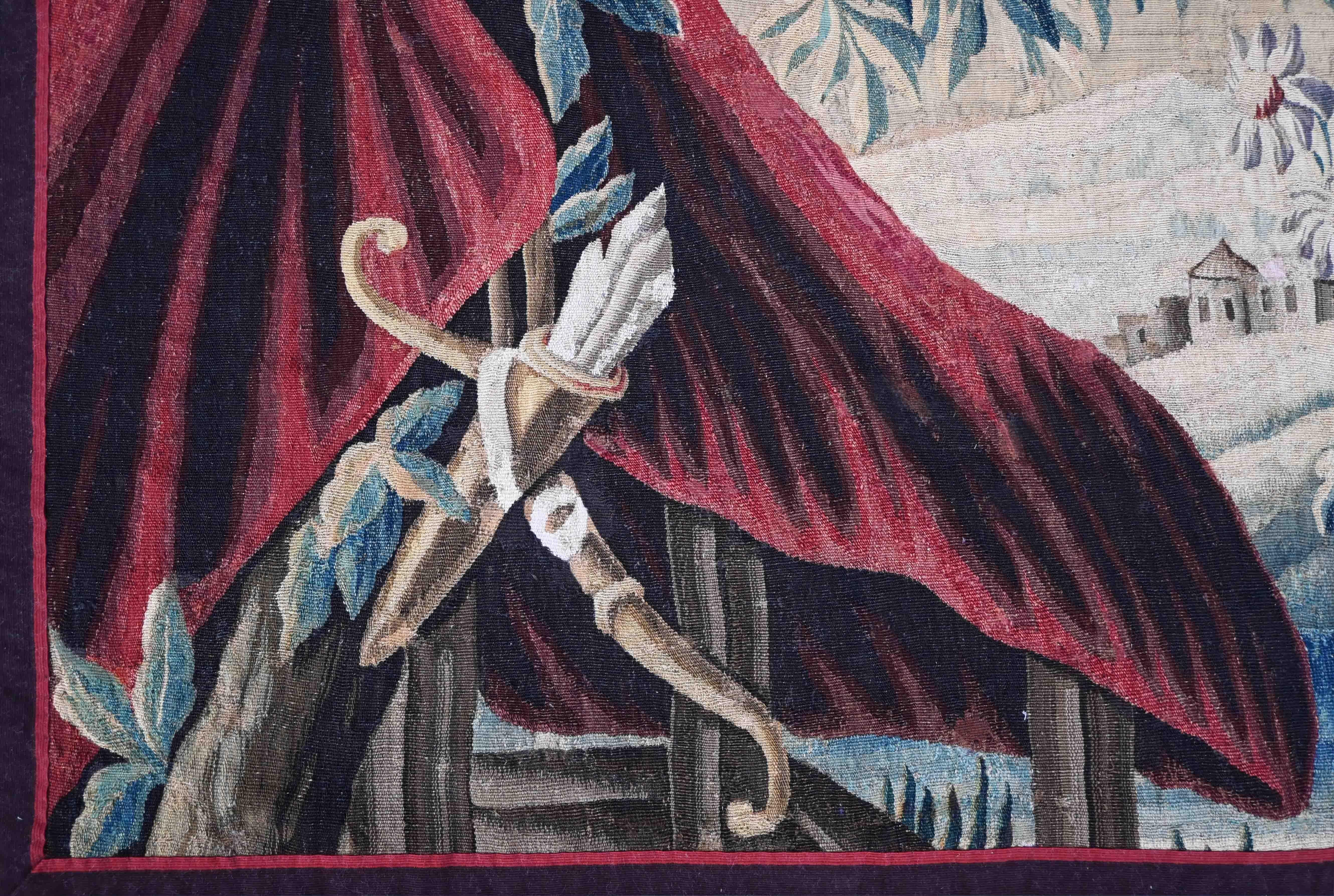 18th Century and Earlier Royal Aubusson Manufactory Tapestry, greenery 18th Century L260x177 No. 1436 For Sale