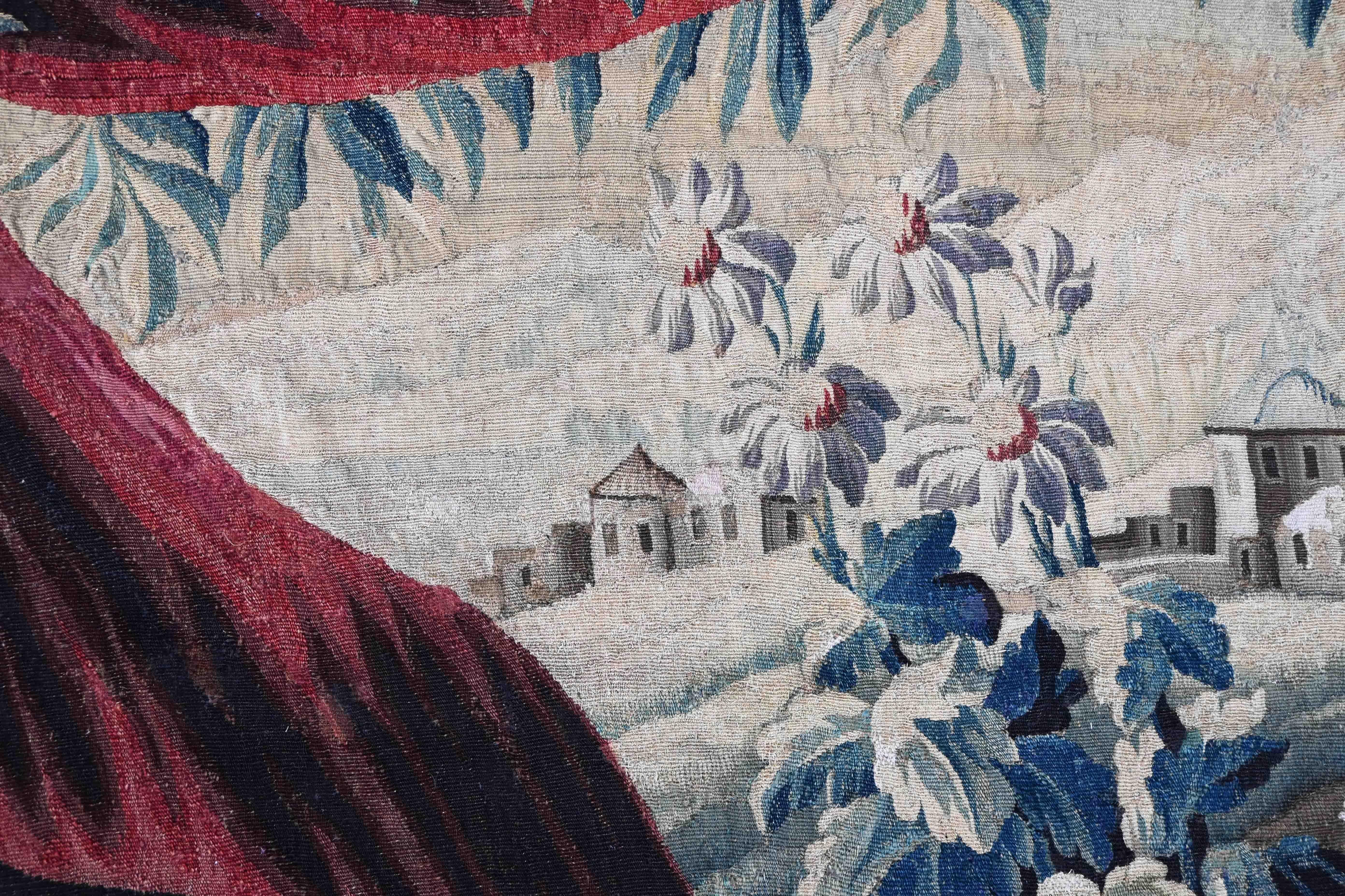 Wool Royal Aubusson Manufactory Tapestry, greenery 18th Century L260x177 No. 1436 For Sale