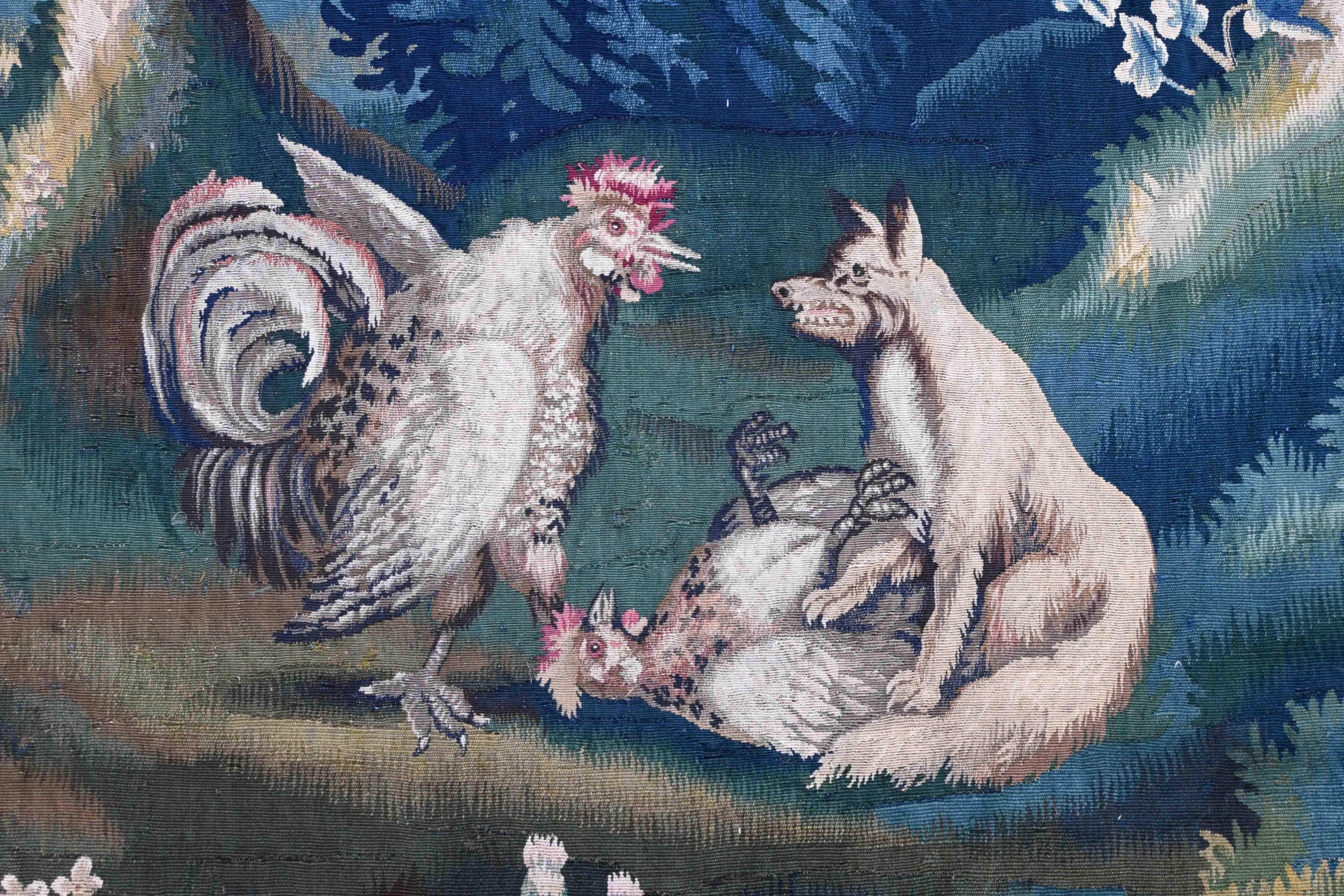 Hand-Woven Royal Aubusson Manufactury Tapestry 18th – After Jean-Baptis Oudry - N 1570 For Sale