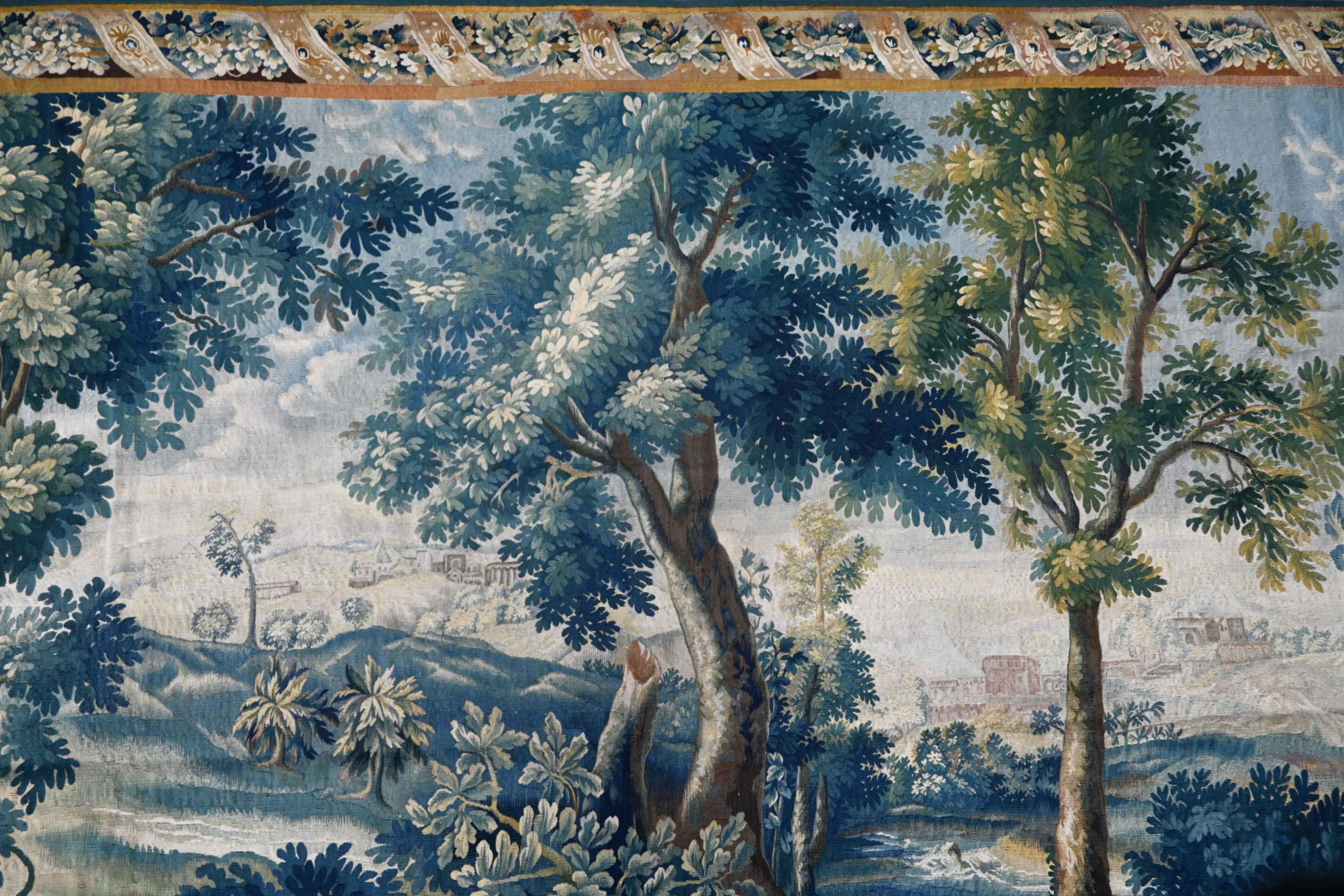 18th Century and Earlier Royal Aubusson Manufactury Tapestry 18th – After Jean-Baptis Oudry - N 1570 For Sale