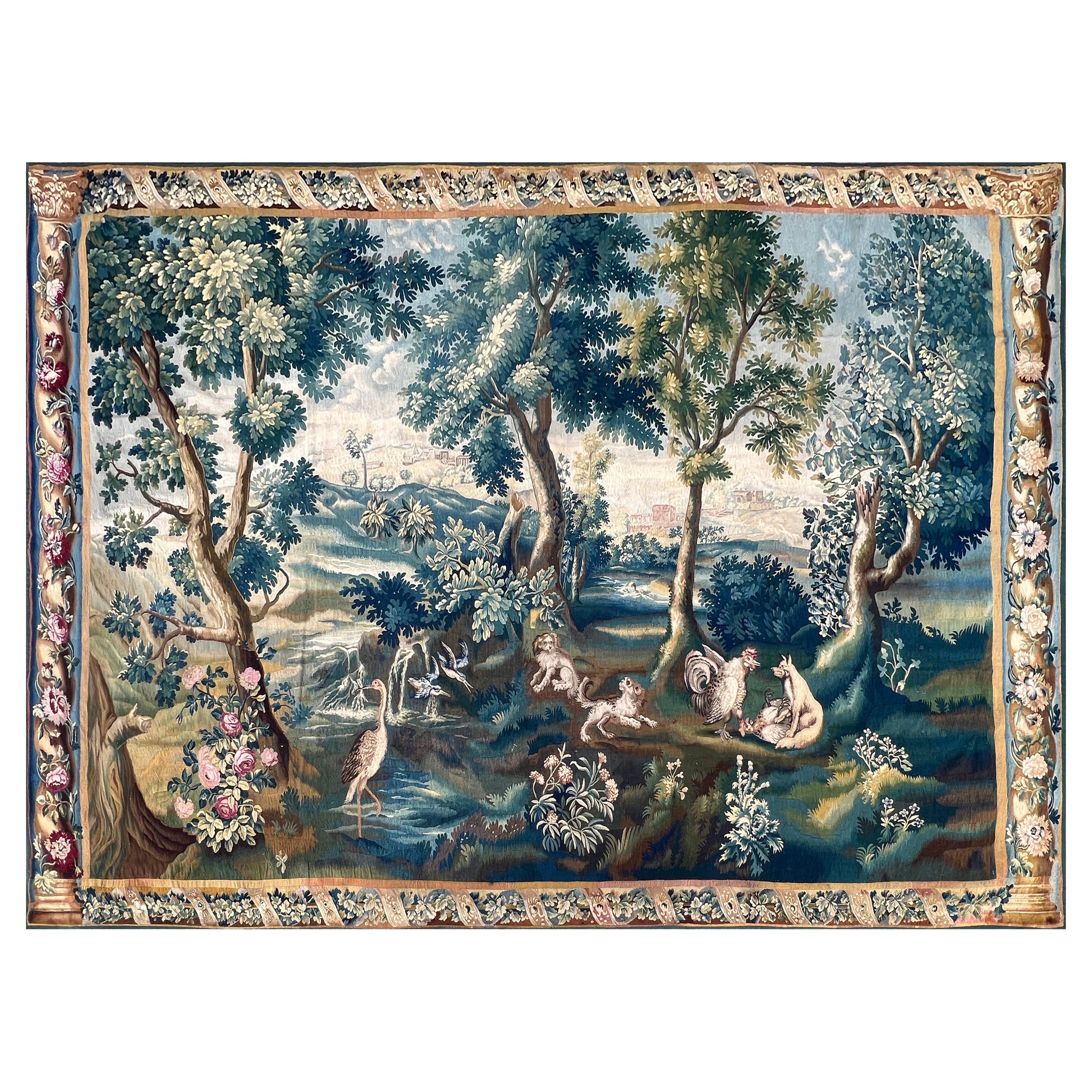 Royal Aubusson Manufactury Tapestry 18th – After Jean-Baptis Oudry - N 1570 For Sale