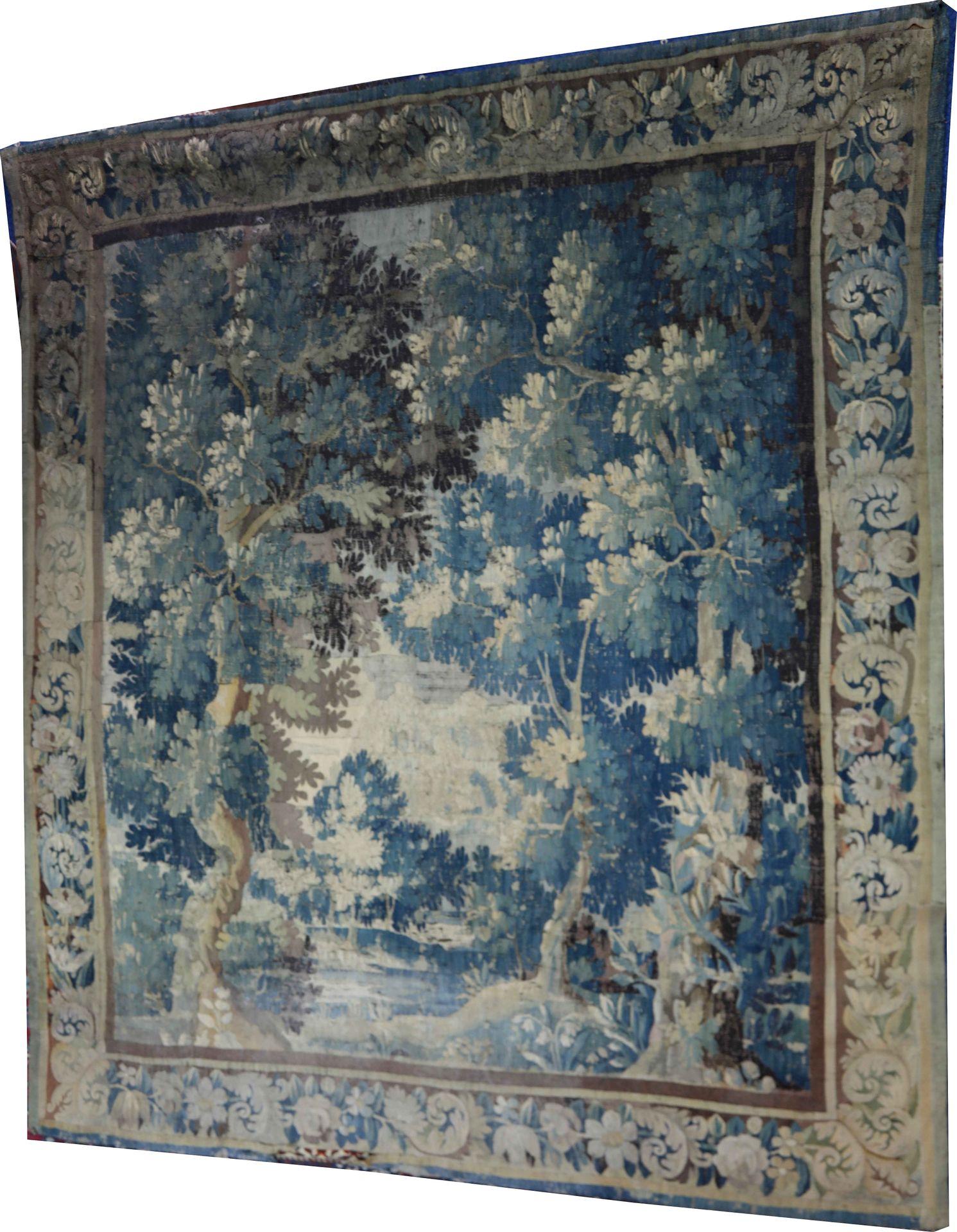 Huge 17th/18th Century French Aubusson Tapestry Landscape with Trees - Mixed Media Art by Royal Aubusson