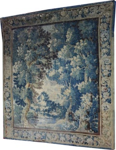 Huge 17th/18th Century French Aubusson Tapestry Landscape with Trees