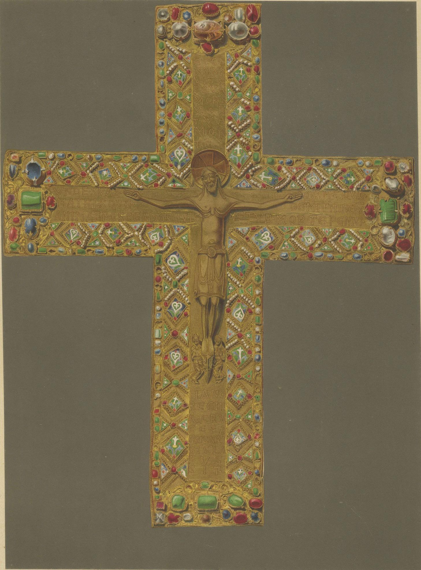 Royal Bavarian Cruciform Works – Jeweled Cross Diptych, Munich 1874