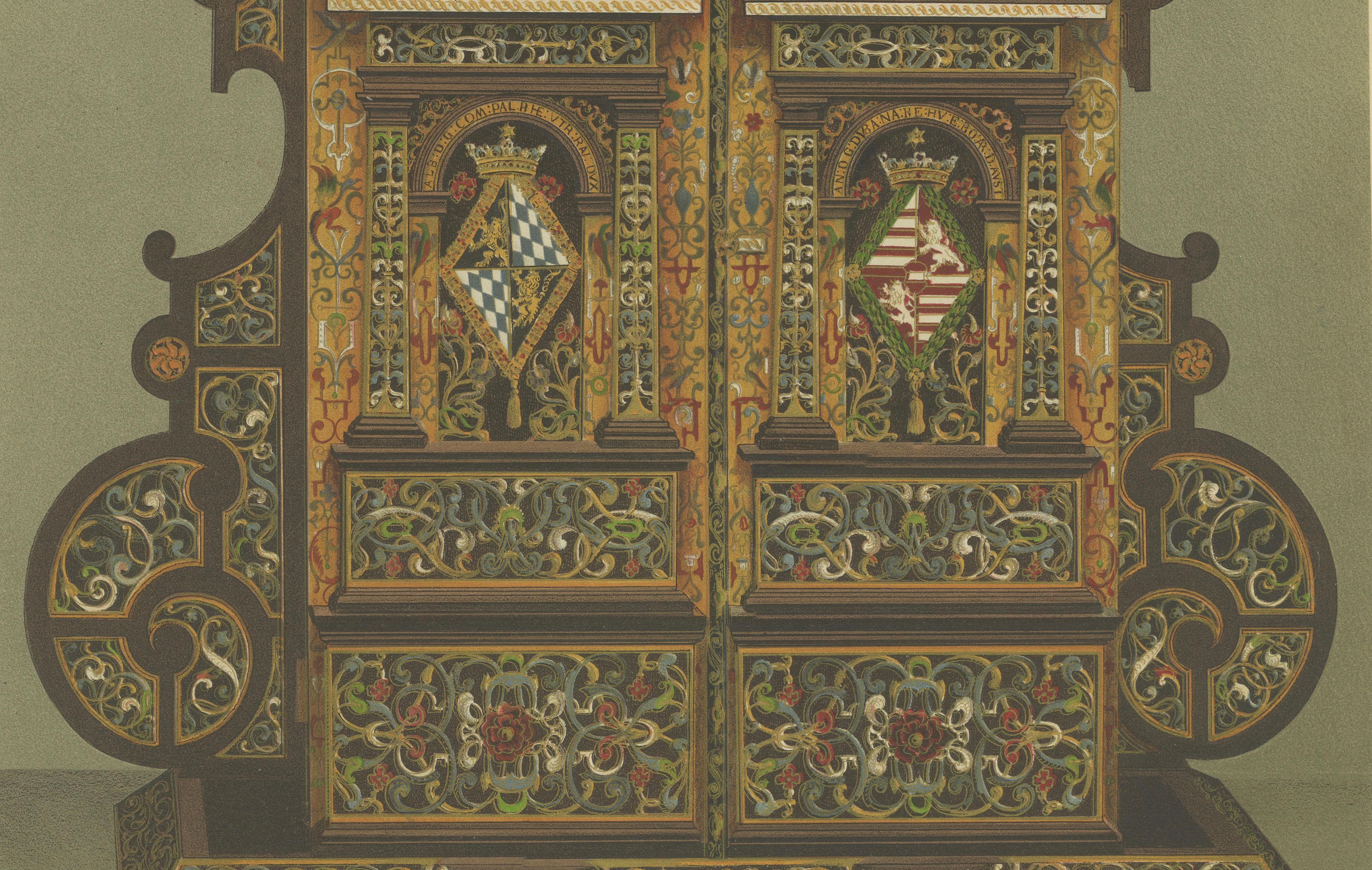 Royal Bavarian Liturgical Vessels – 3 Large Chromolithographs, Munich 1874