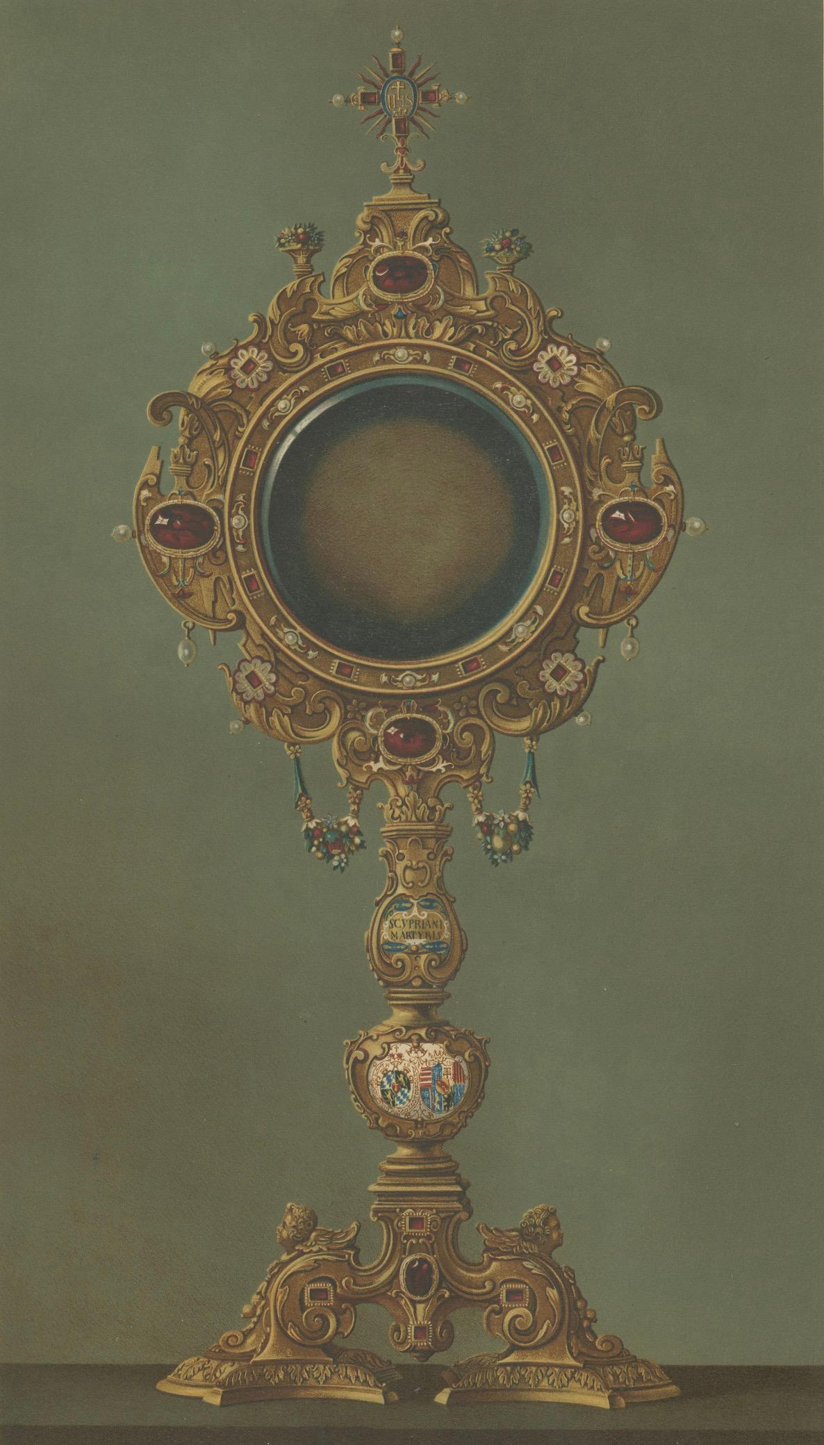 Royal Bavarian Liturgical Vessels – 3 Large Chromolithographs, Munich 1874