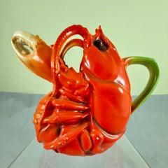 Royal Bayreuth Bavarian Porcelain Figural 7 Inch Lobster Pitcher