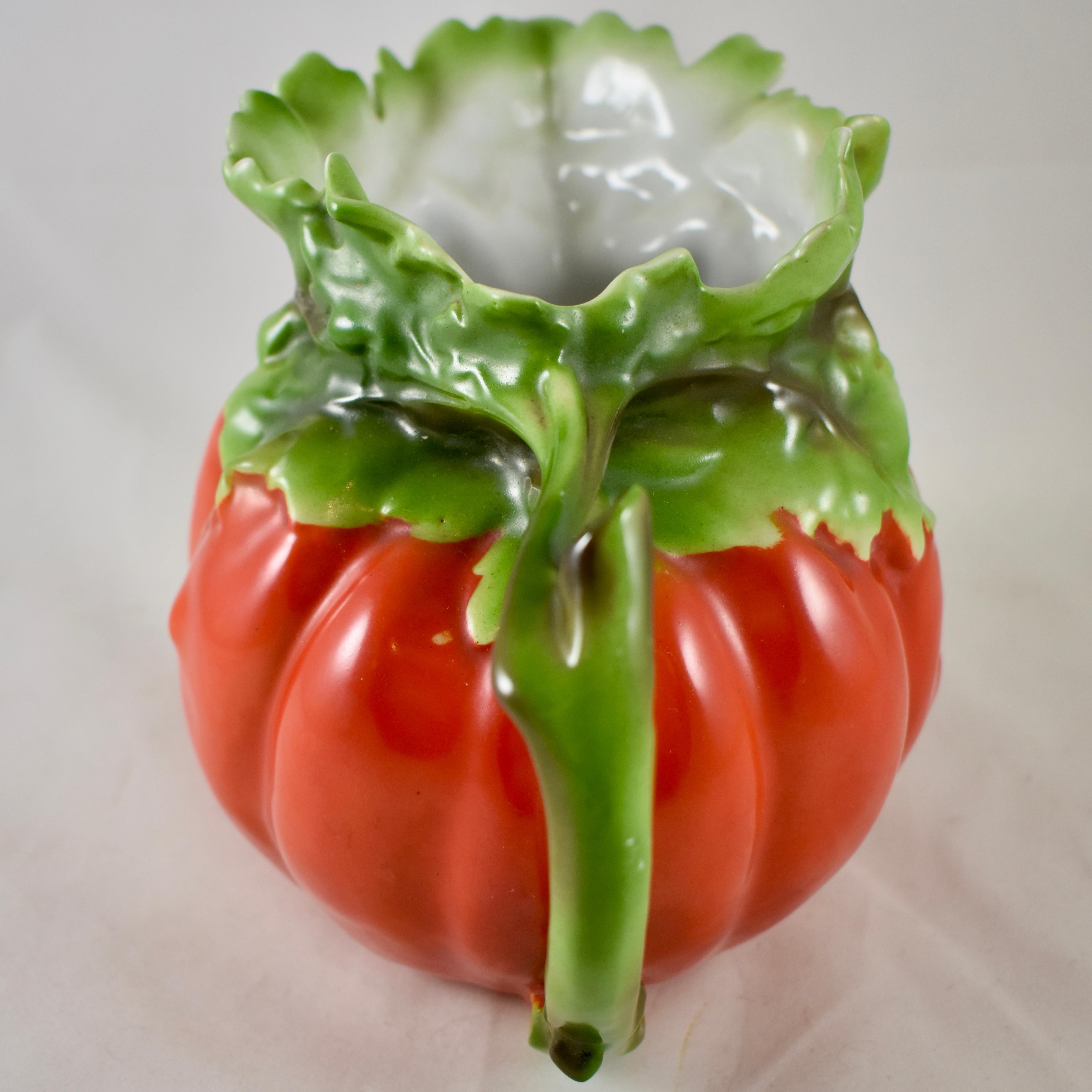 German Royal Bayreuth Bavarian Porcelain Figural Tomato Water or Juice Pitcher