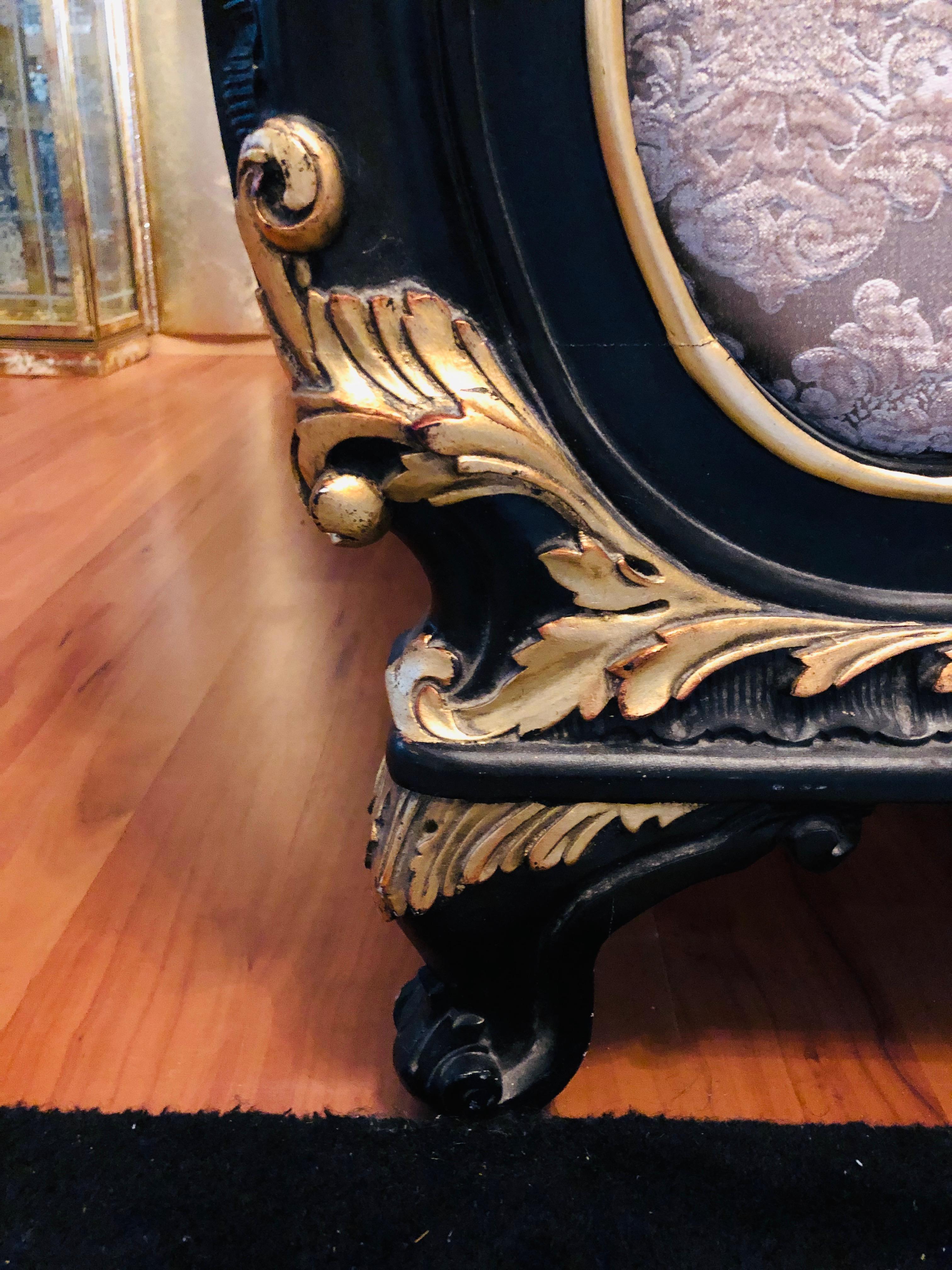 Hand-Carved Royal Bed in Louis XV Style Custom Made
