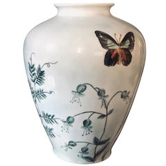 Royal Berlin KPM Porcelain Vase Butterflies by Petri-Ruben, 1935