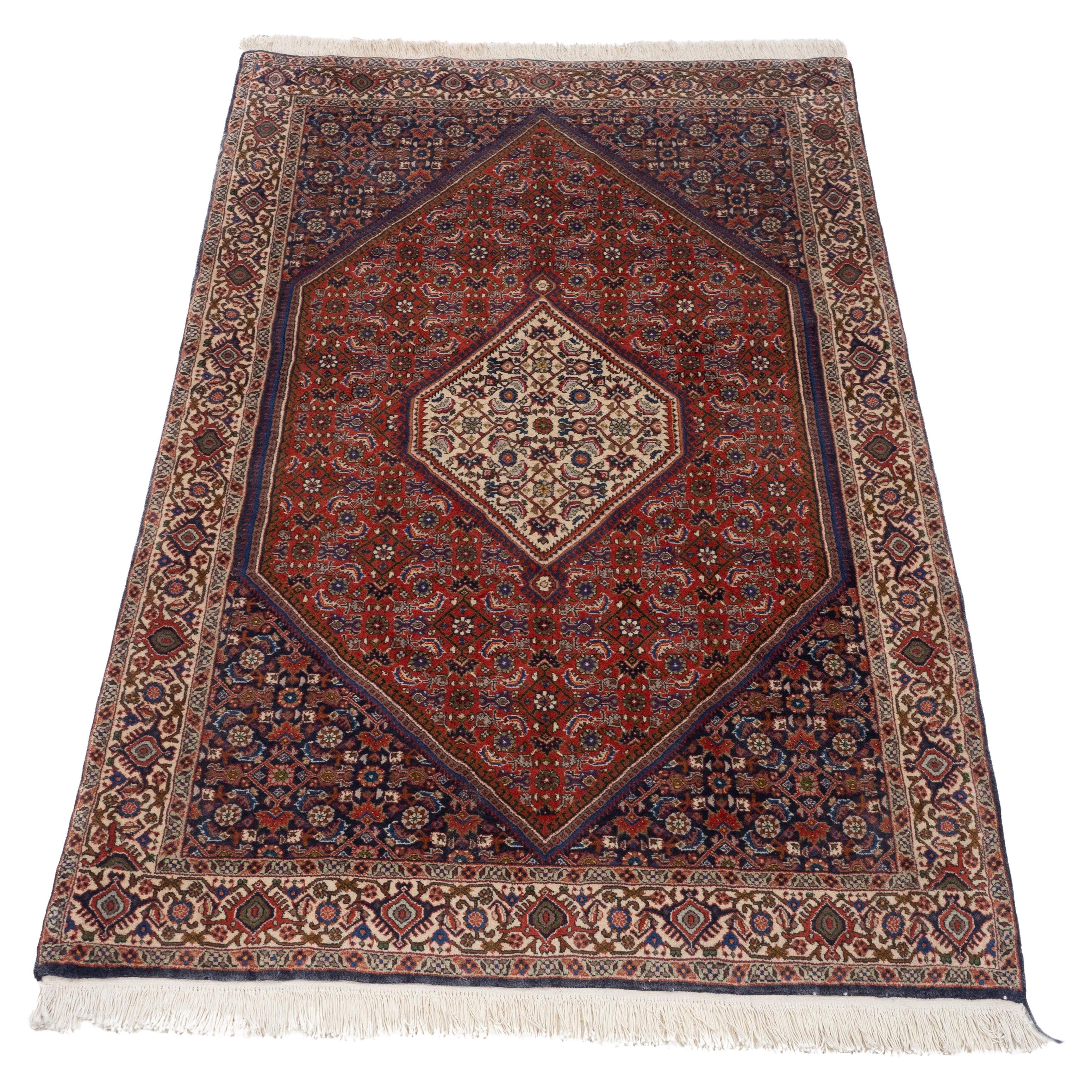 Royal Bidjar Persian Rug with Herati Field 180 x 109 cm (Handwoven Oriental Rug) en vente