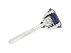 Royal Blue Burmese sapphire and diamond ring, circa 1950.