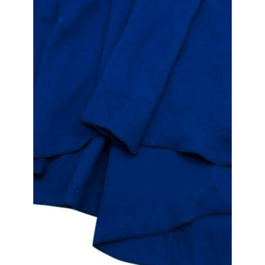 royal blue crepe cut-out column gown For Sale 2