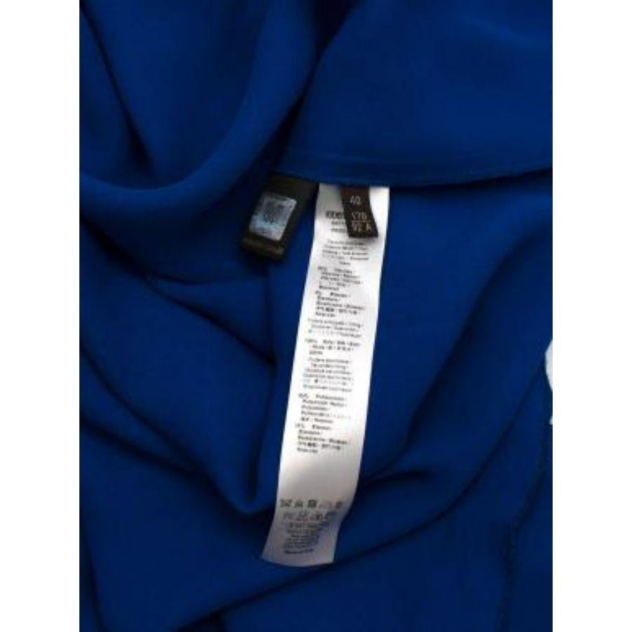 royal blue crepe cut-out column gown For Sale 3