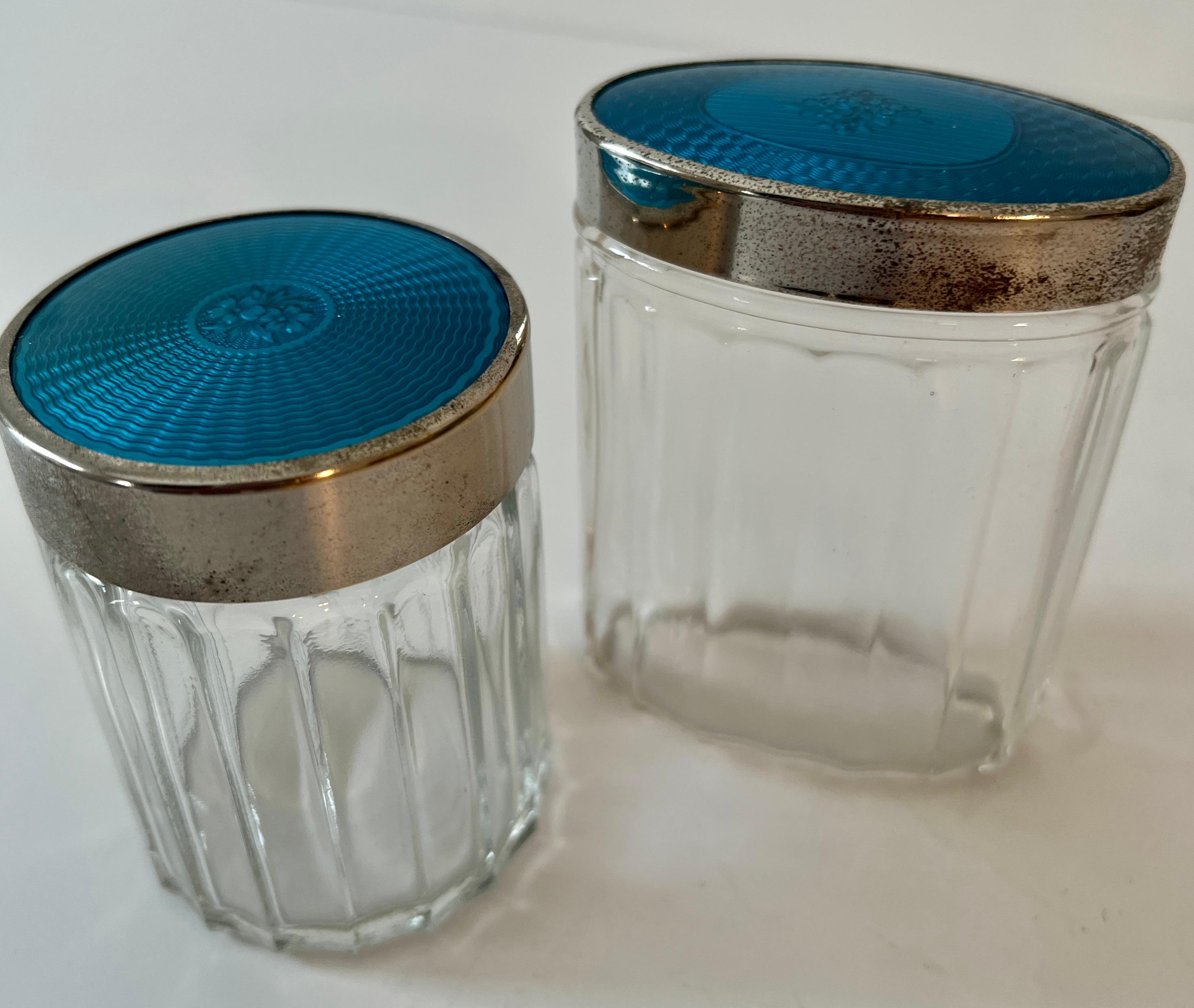 JAR bleu royal guilloché dans le style de Tiffany en vente 3