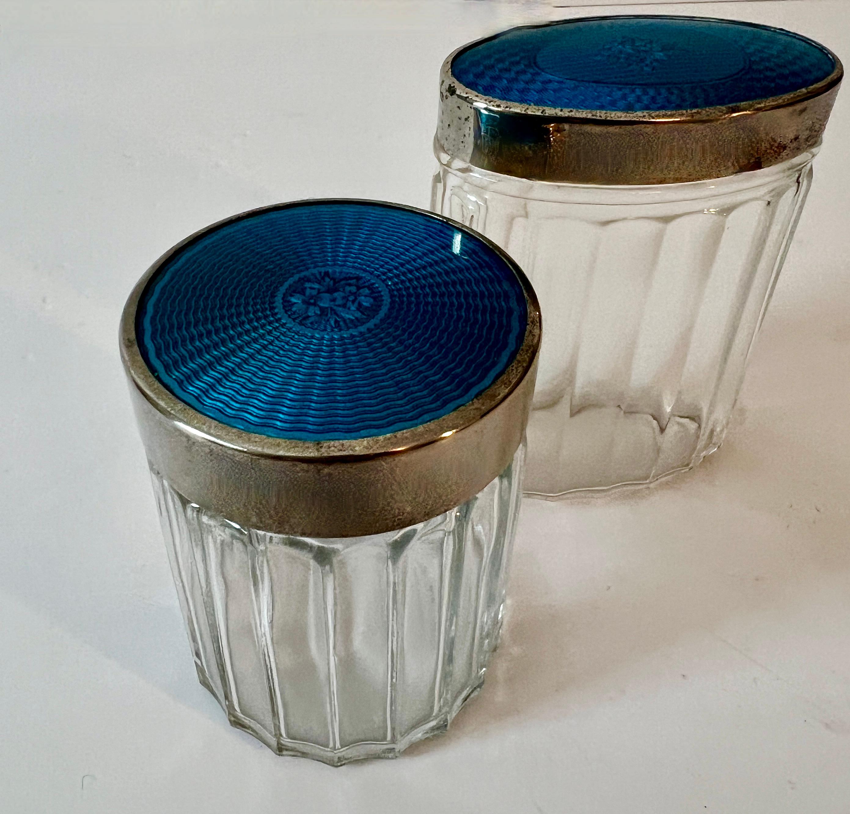 JAR bleu royal guilloché dans le style de Tiffany en vente 5