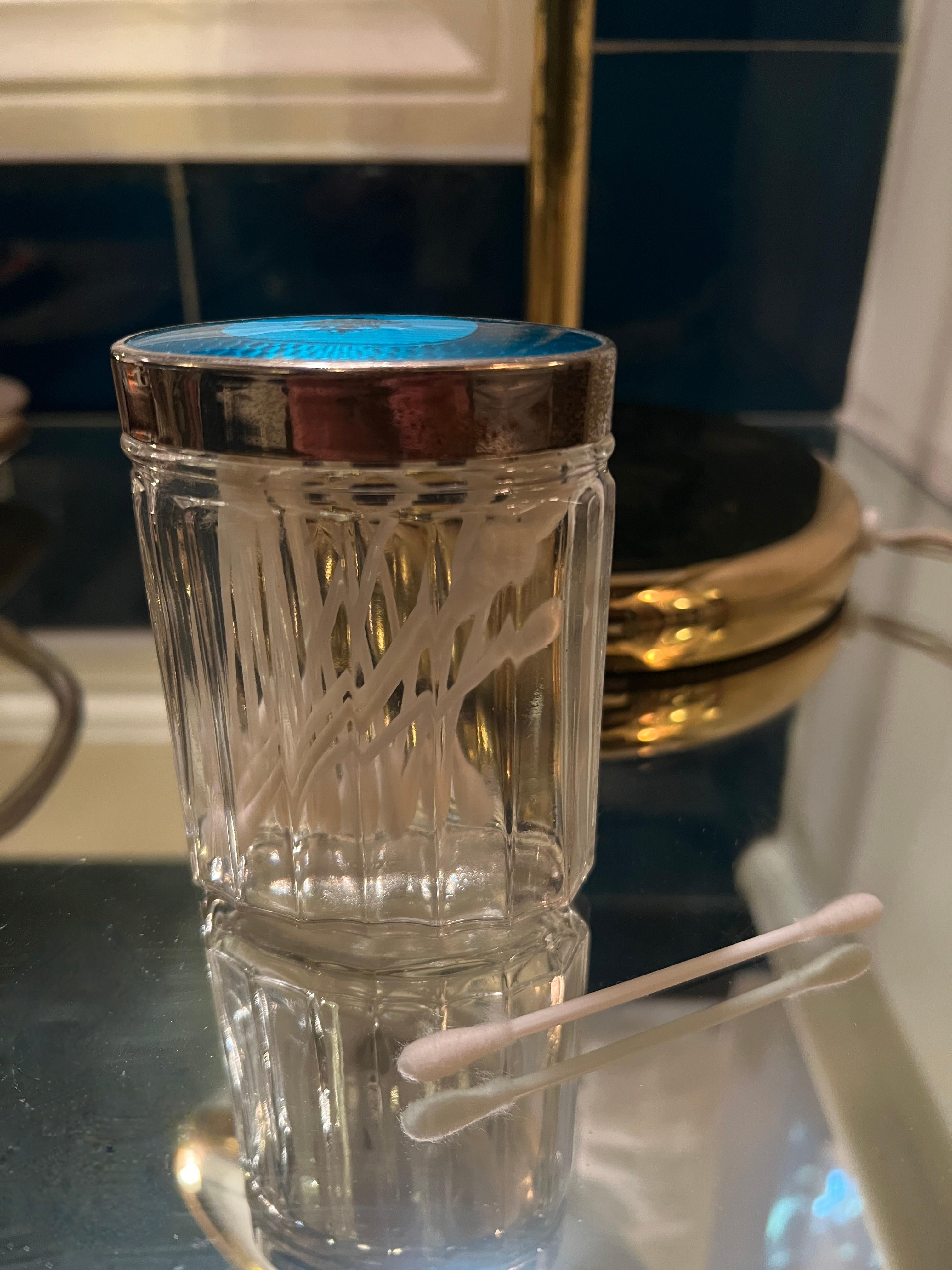 JAR bleu royal guilloché dans le style de Tiffany en vente 8