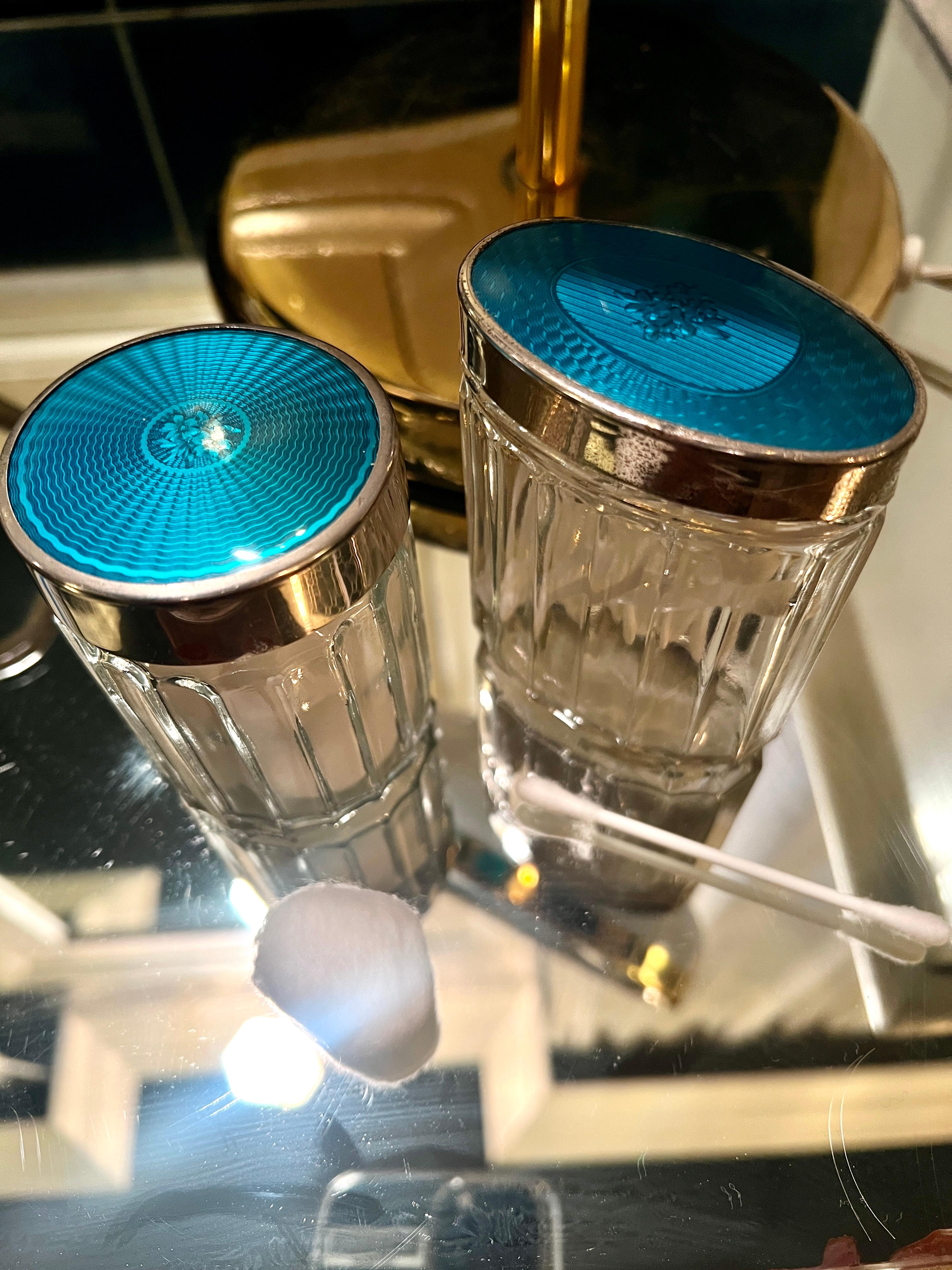 JAR bleu royal guilloché dans le style de Tiffany en vente 12