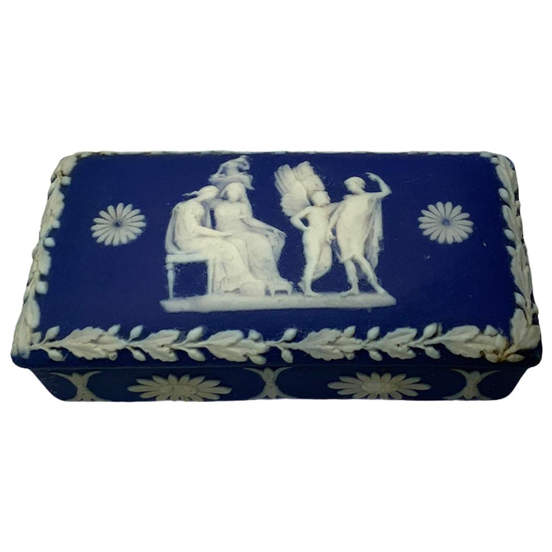 Royal Blue Jasperware Trinket Box