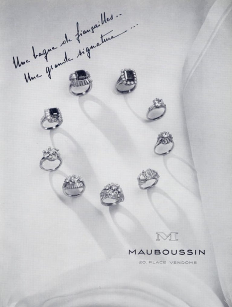Mauboussin Royal Blue Kashmir Sapphire (SSEF) Ring, circa 1958 For Sale 1