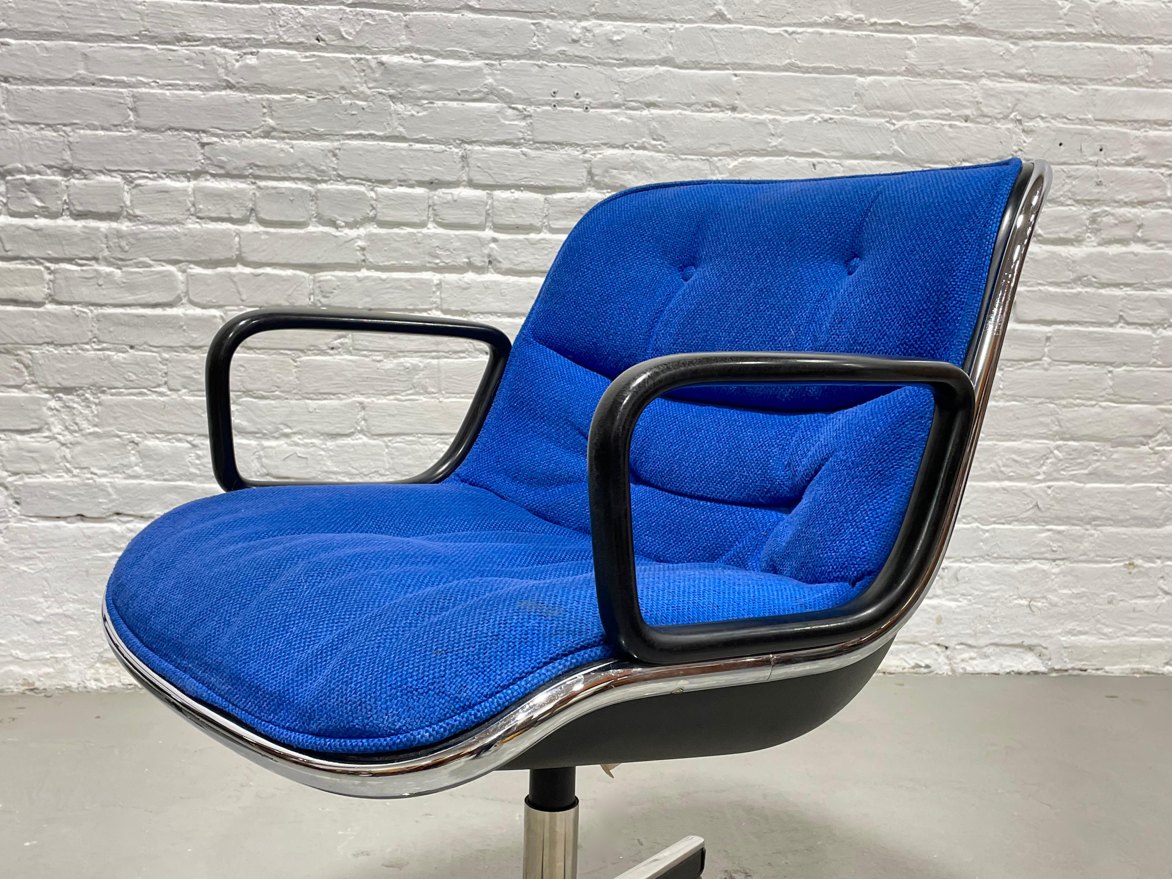 Royal Blue Mid-Century Modern Knoll Pollock Office Chair, Sold Individually 4